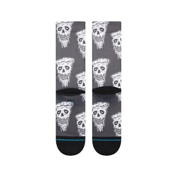 Stance Mens Pizza Face Black Crew Socks Size‎ 9-13 Large - Picture 6 of 9